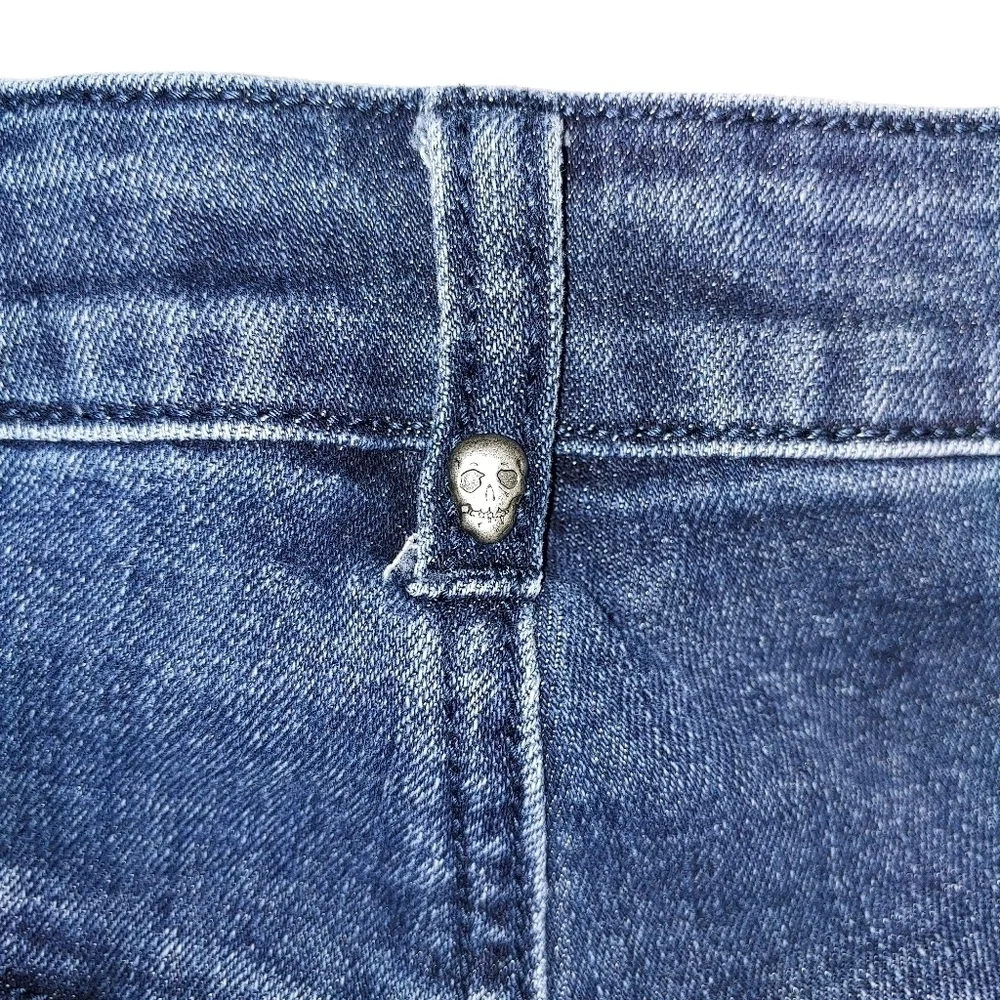 Blackheart Skull Denim Jean Shorts 1